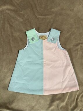 The Beaufort Bonnet Company Pastel Blue & Pastel Pink Colorblock Tank Dress 0-6m